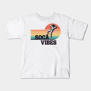 Soca Vibes Astronaut White Background Kids T-Shirt